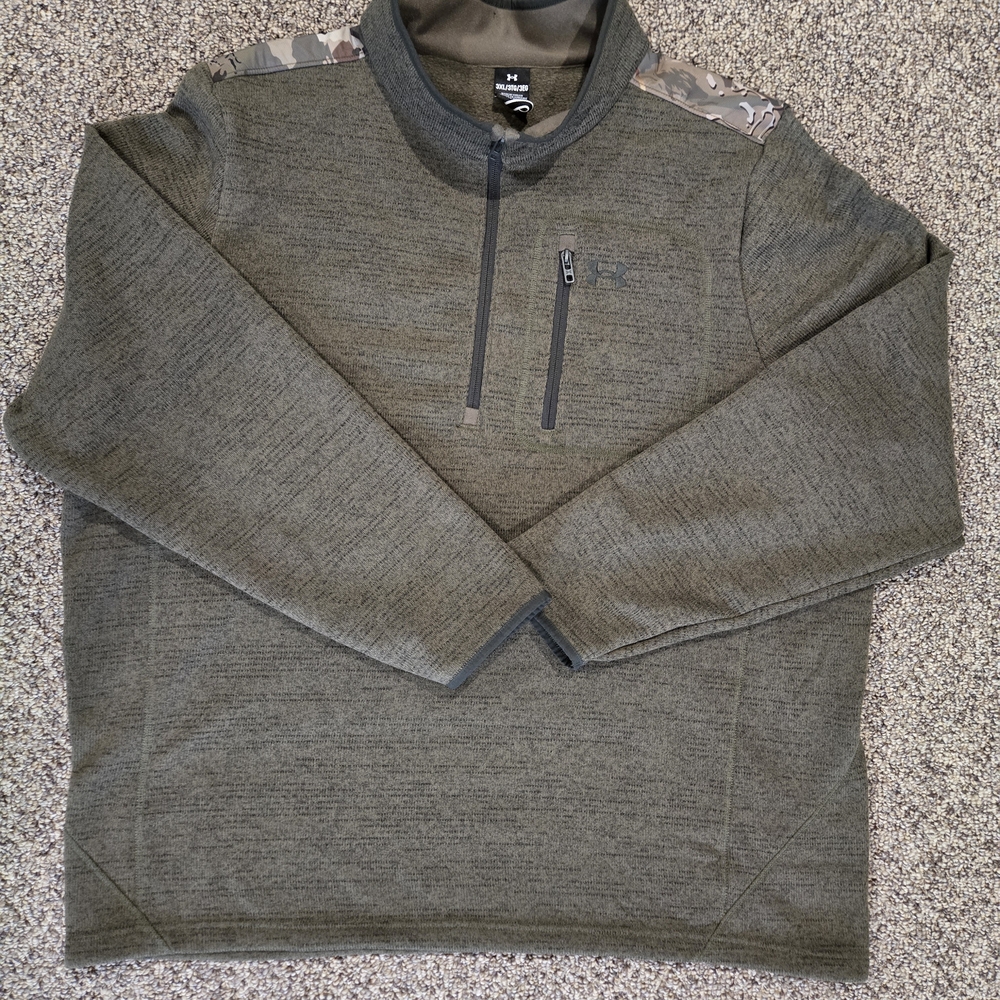 Under Armour Men's Forest Green Zip-Up Sweater